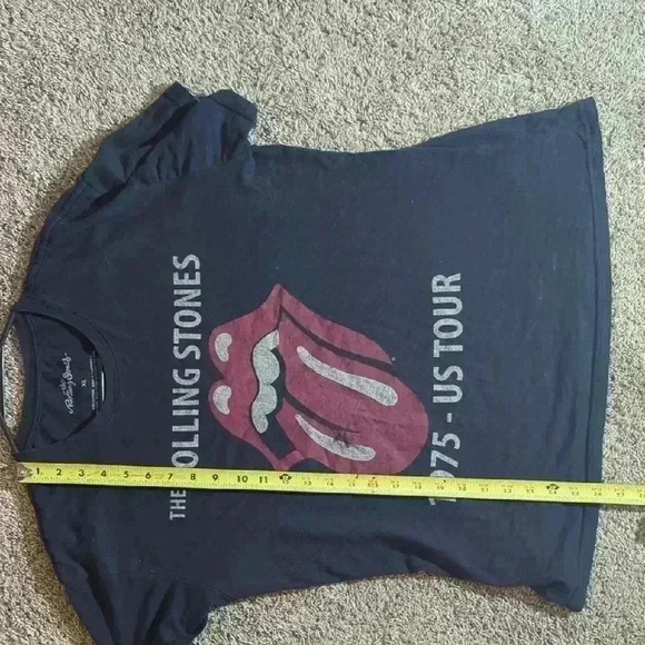 Black the Rolling Stones Graphic Crew Neck Tee, Size XL - Picture 5 of 6